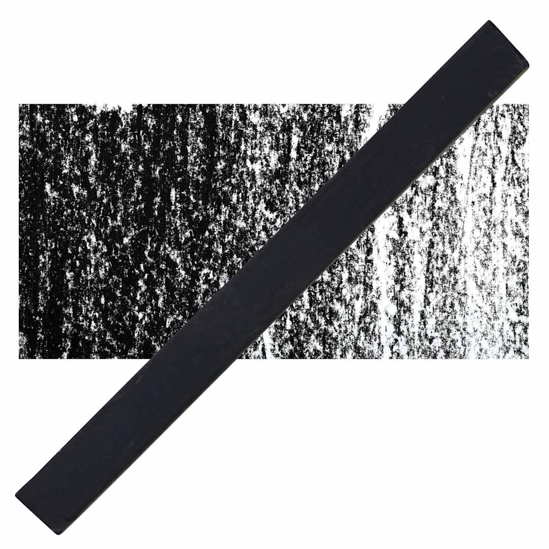 Open in modal - Cretacolor Pastel Carre Hard Pastel - Ivory Black pastel and swatch