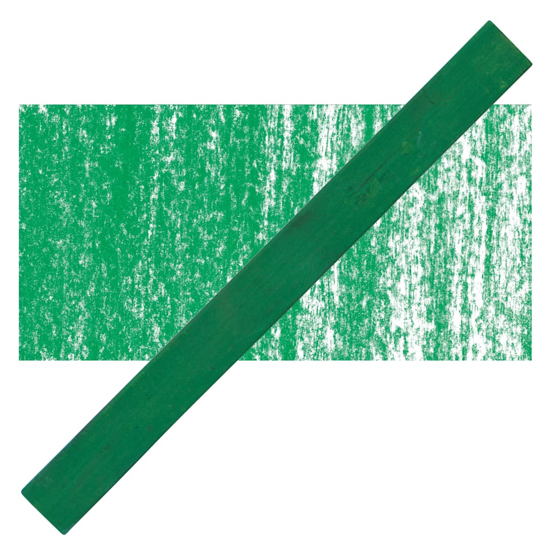 Open in modal - Cretacolor Pastel Carre Hard Pastel - Leaf Green pastel and swatch