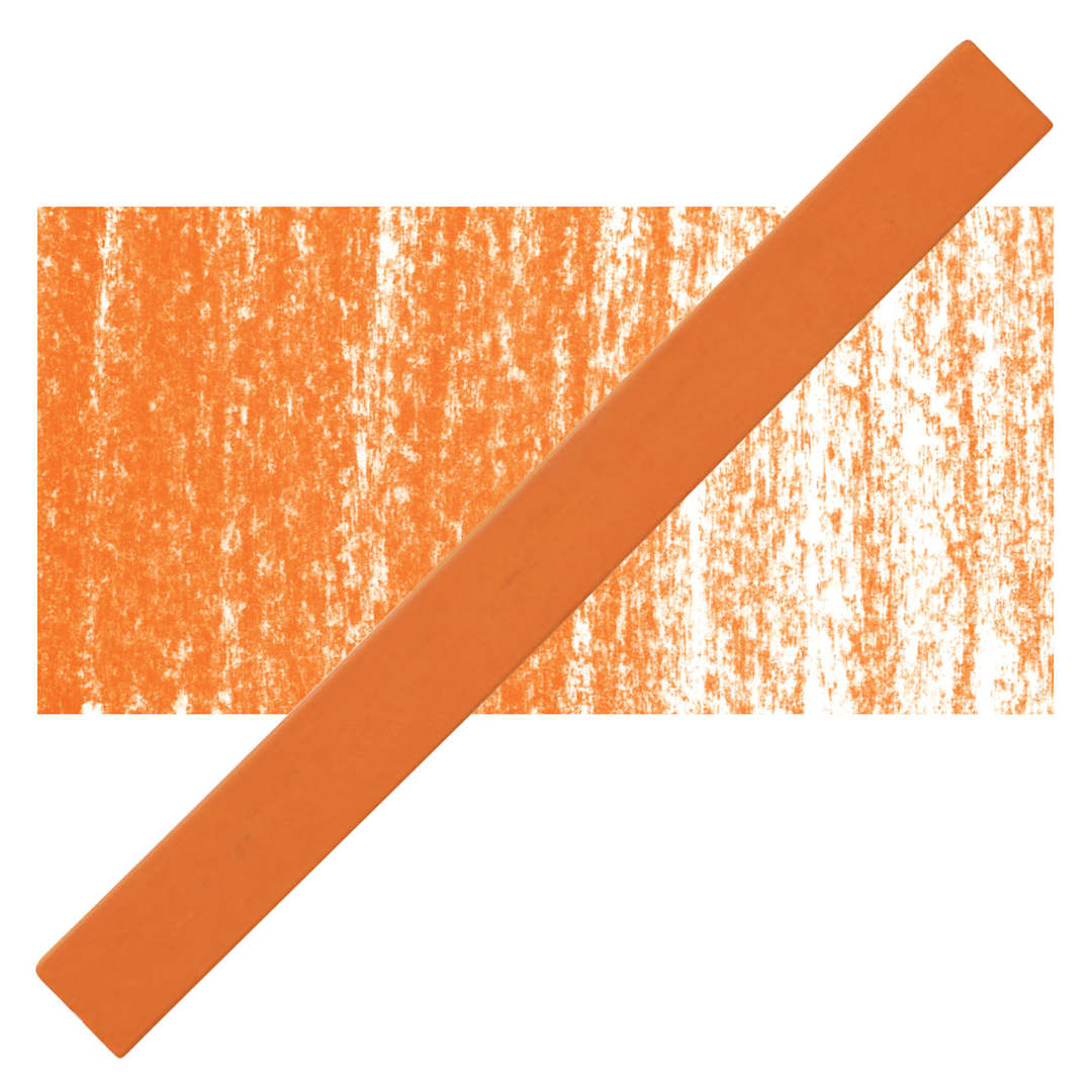 Open in modal - Cretacolor Pastel Carre Hard Pastel - Orange pastel and swatch