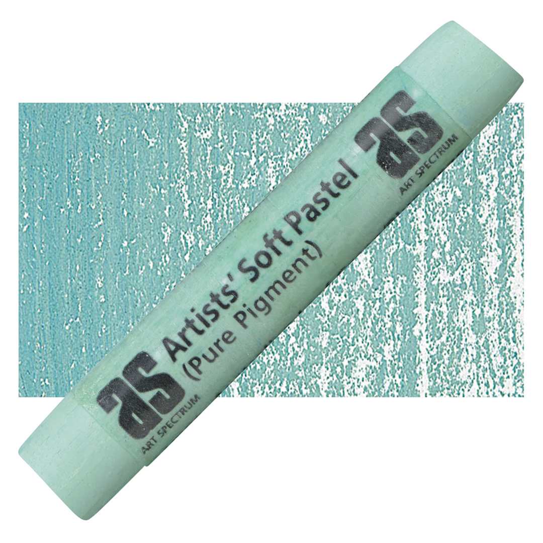 Open in modal - Art Spectrum Artists' Soft Pastel - Australian Leaf Green Blue 578V pastel and swatch