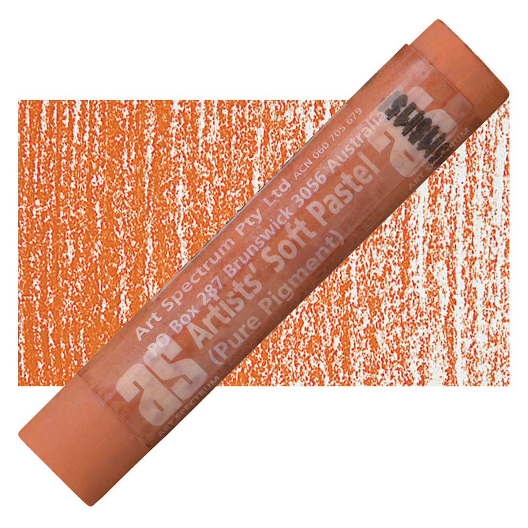 Open in modal - Art Spectrum Artists' Soft Pastel - Australian Red Gold 549P pastel and swatch