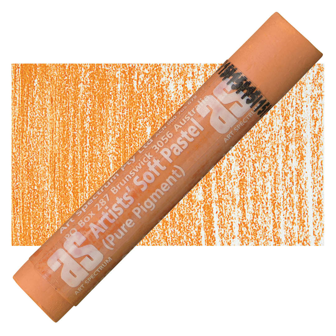 Open in modal - Art Spectrum Artists' Soft Pastel - Australian Red Gold 549T pastel and swatch