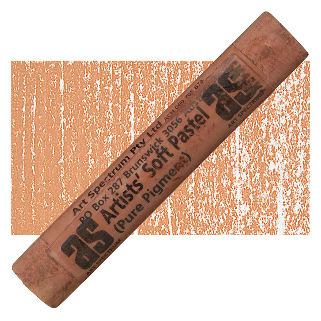 Open in modal - Art Spectrum Artists' Soft Pastel - Burnt Sienna 548V pastel and swatch