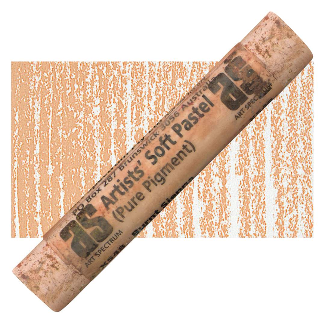 Open in modal - Art Spectrum Artists' Soft Pastel - Burnt Sienna 548X pastel and swatch