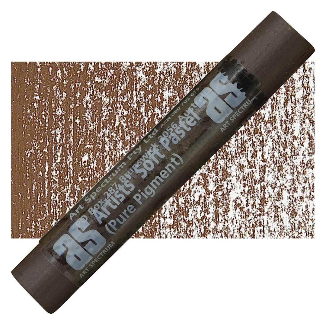 Open in modal - Art Spectrum Artists' Soft Pastel - Burnt Umber 552D pastel and swatch