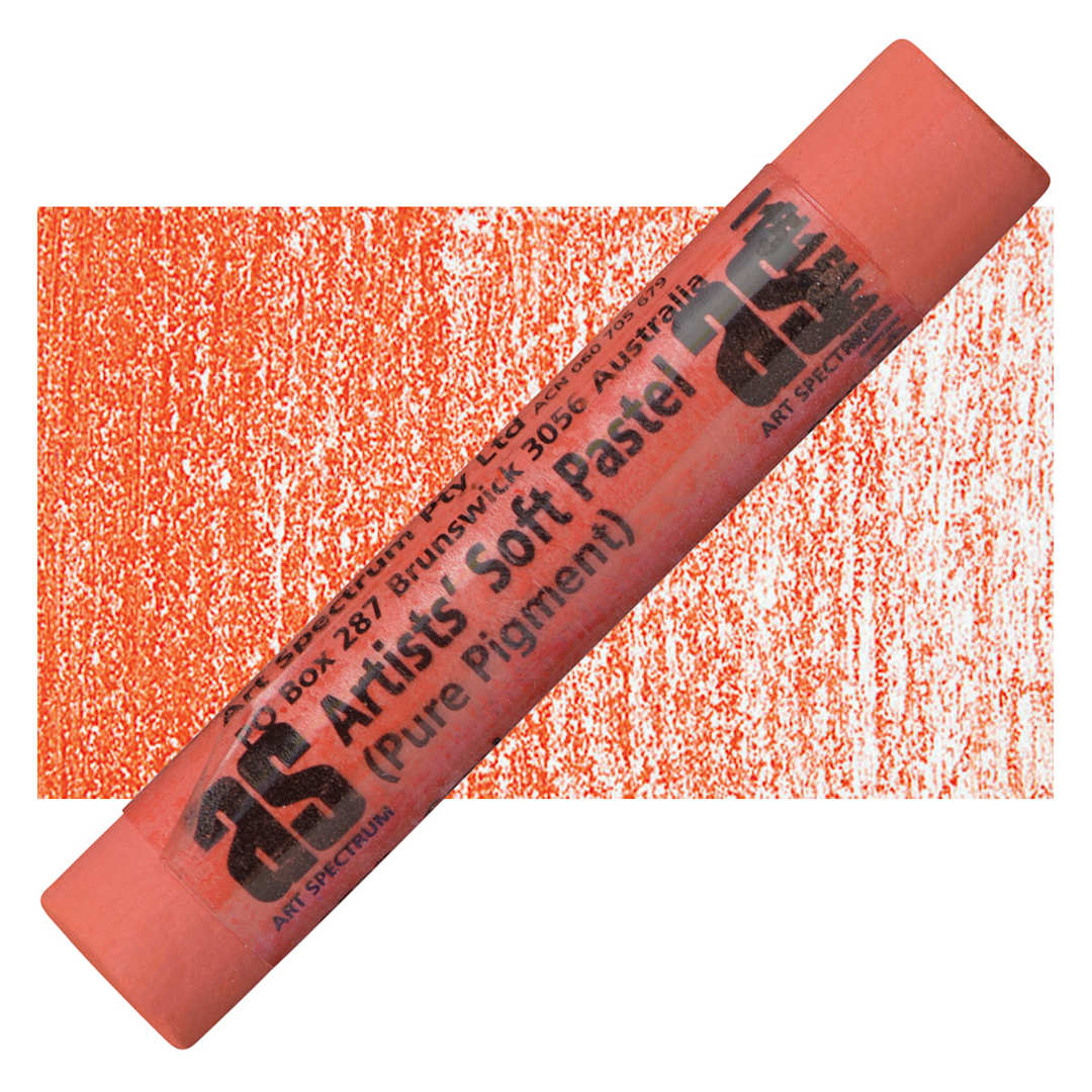 Open in modal - Art Spectrum Artists' Soft Pastel - Coral 507P pastel and swatch