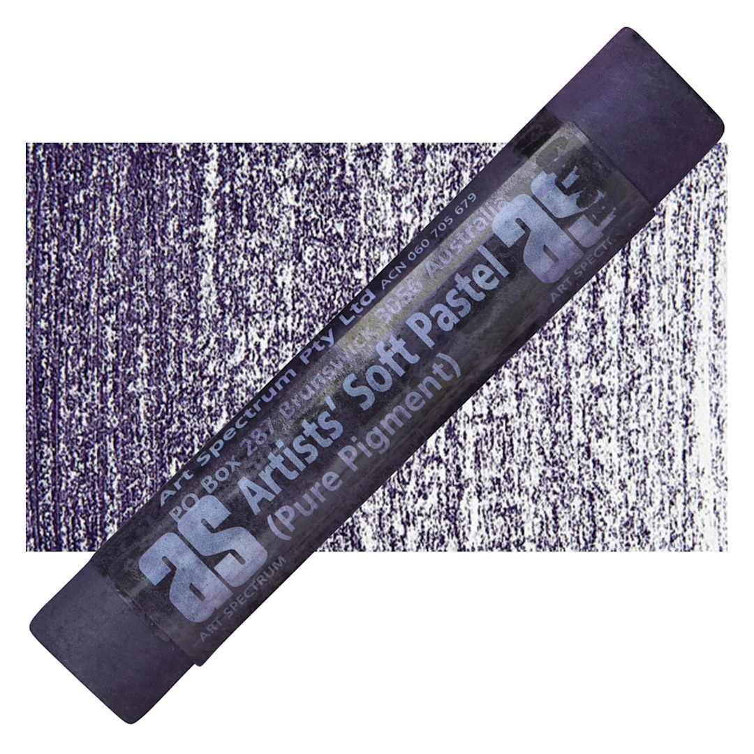 Open in modal - Art Spectrum Artists' Soft Pastel - Flinders Blue Violet 520D pastel and swatch