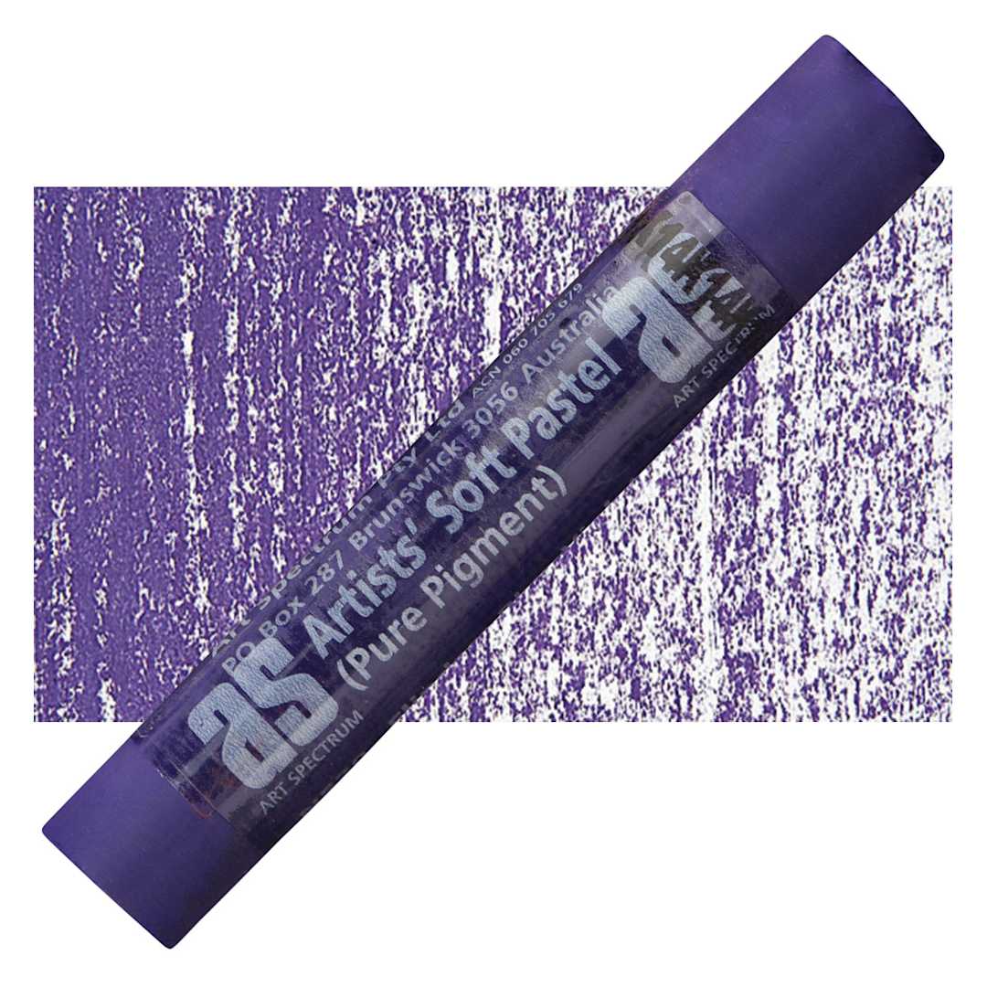 Open in modal - Art Spectrum Artists' Soft Pastel - Flinders Blue Violet 520N pastel and swatch