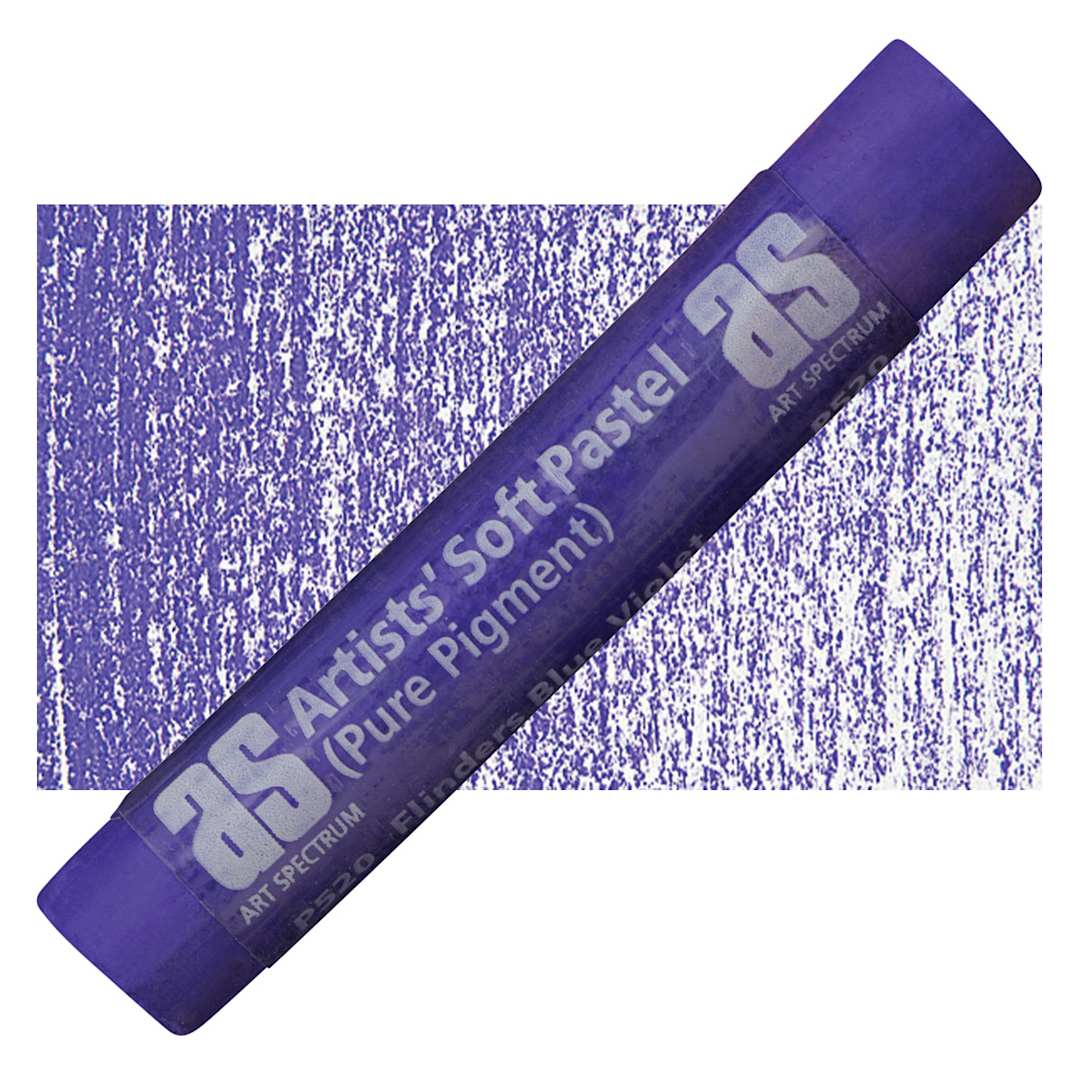 Open in modal - Art Spectrum Artists' Soft Pastel - Flinders Blue Violet 520P pastel and swatch