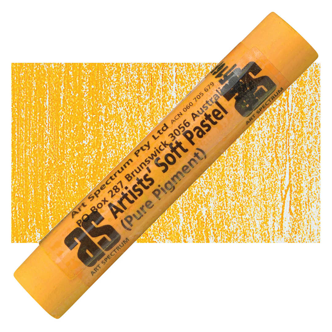 Open in modal - Art Spectrum Artists' Soft Pastel - Golden Yellow 509P pastel and swatch