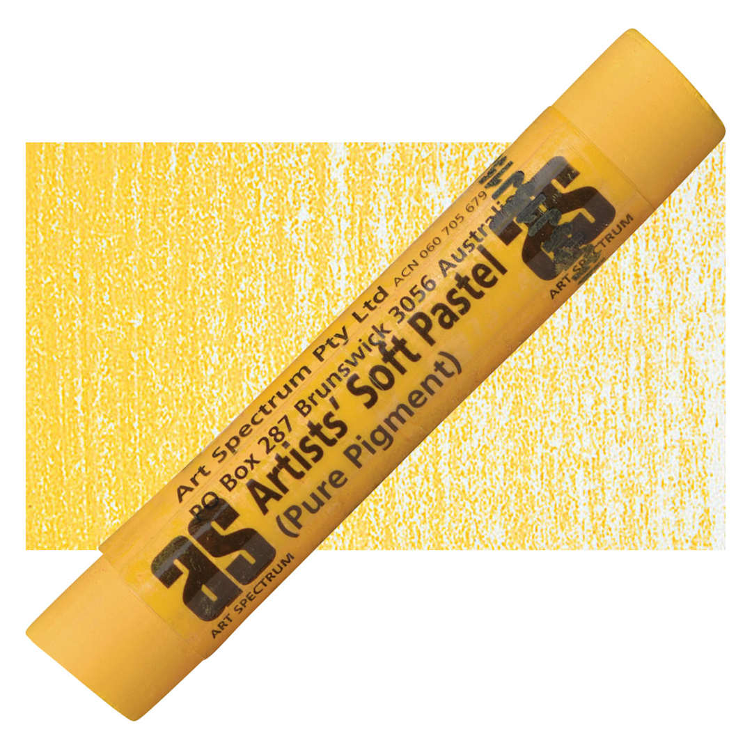Open in modal - Art Spectrum Artists' Soft Pastel - Golden Yellow 509T pastel and swatch