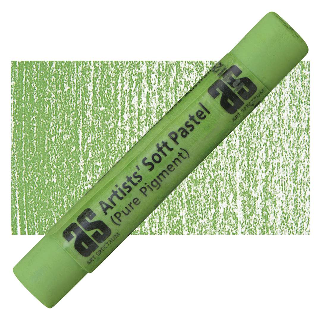 Open in modal - Art Spectrum Artists' Soft Pastel - Grass Green 573N pastel and swatch