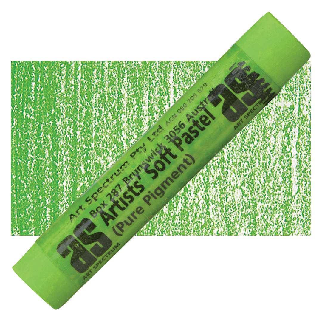 Open in modal - Art Spectrum Artists' Soft Pastel - Grass Green 573P pastel and swatch