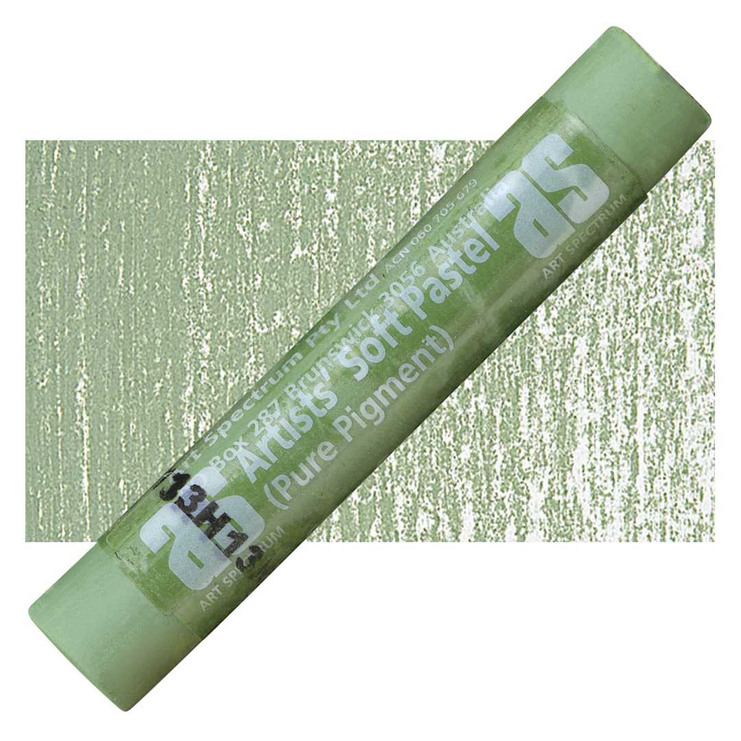 Open in modal - Art Spectrum Artists' Soft Pastel - Green Gray 574T pastel and swatch