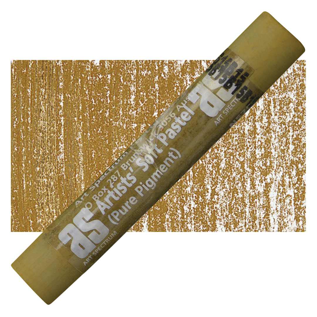 Open in modal - Art Spectrum Artists' Soft Pastel - Greenish Umber 579N pastel and swatch