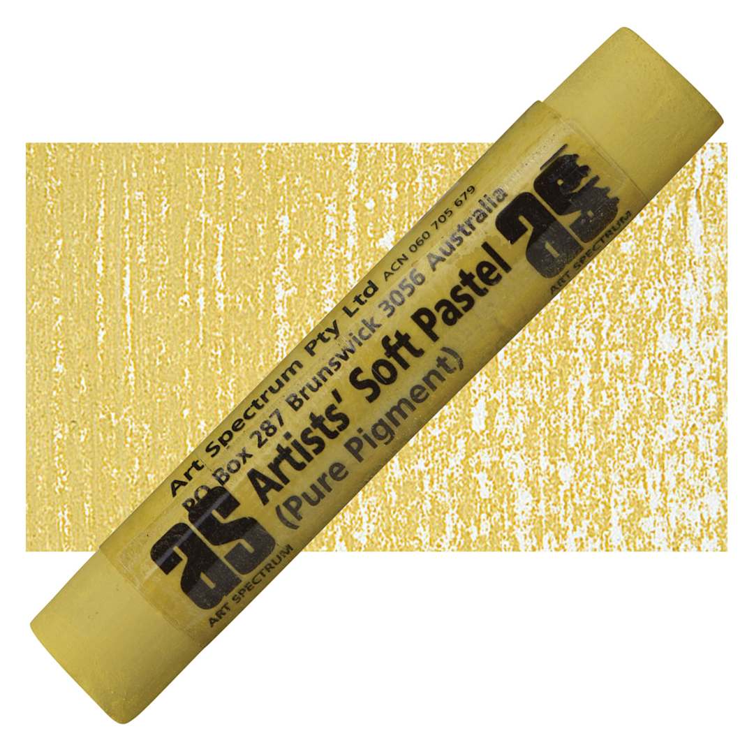 Open in modal - Art Spectrum Artists' Soft Pastel - Greenish Umber 579T pastel and swatch