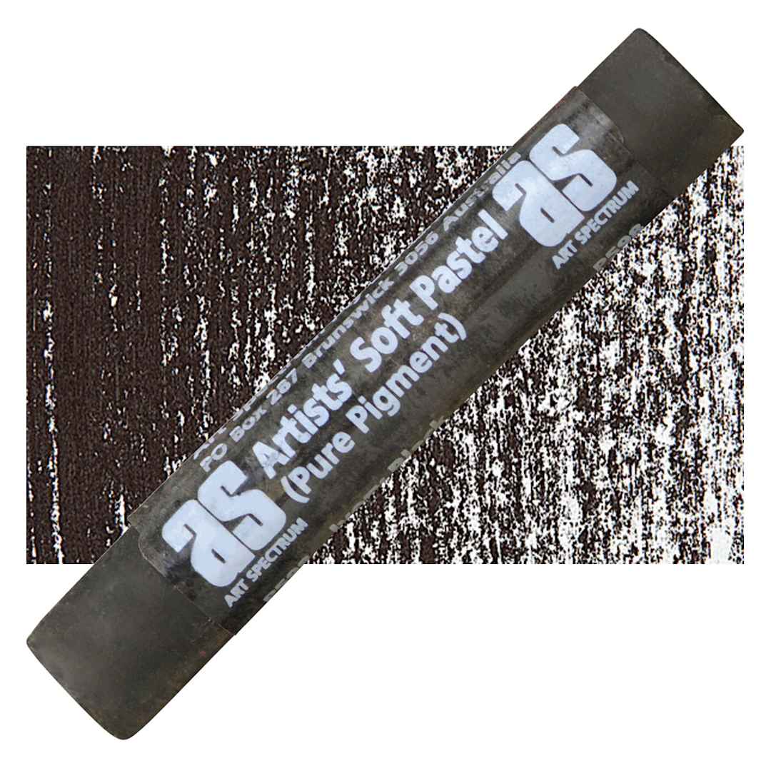 Open in modal - Art Spectrum Artists' Soft Pastel - Ivory Black 598P pastel and swatch