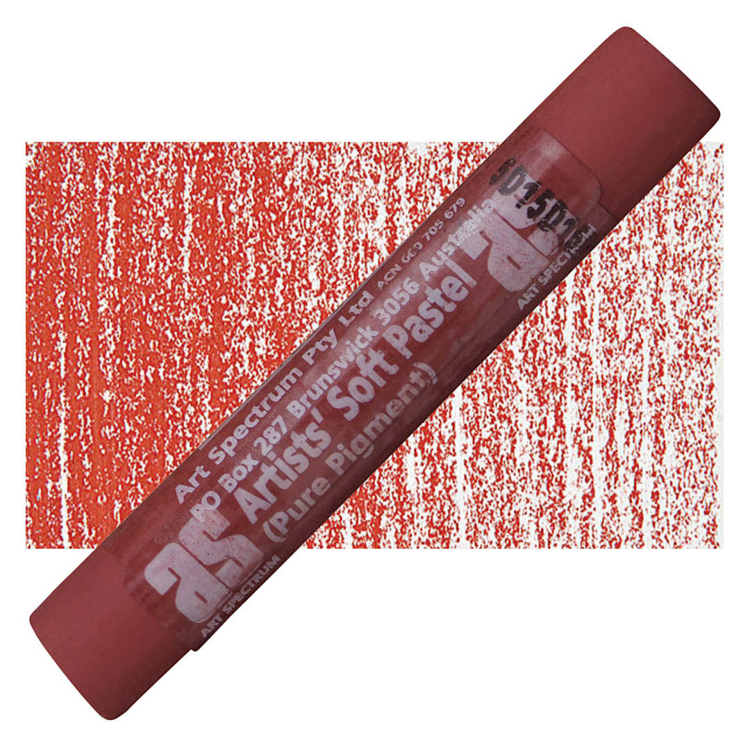 Open in modal - Art Spectrum Artists' Soft Pastel - Pilbara Red 518P pastel and swatch