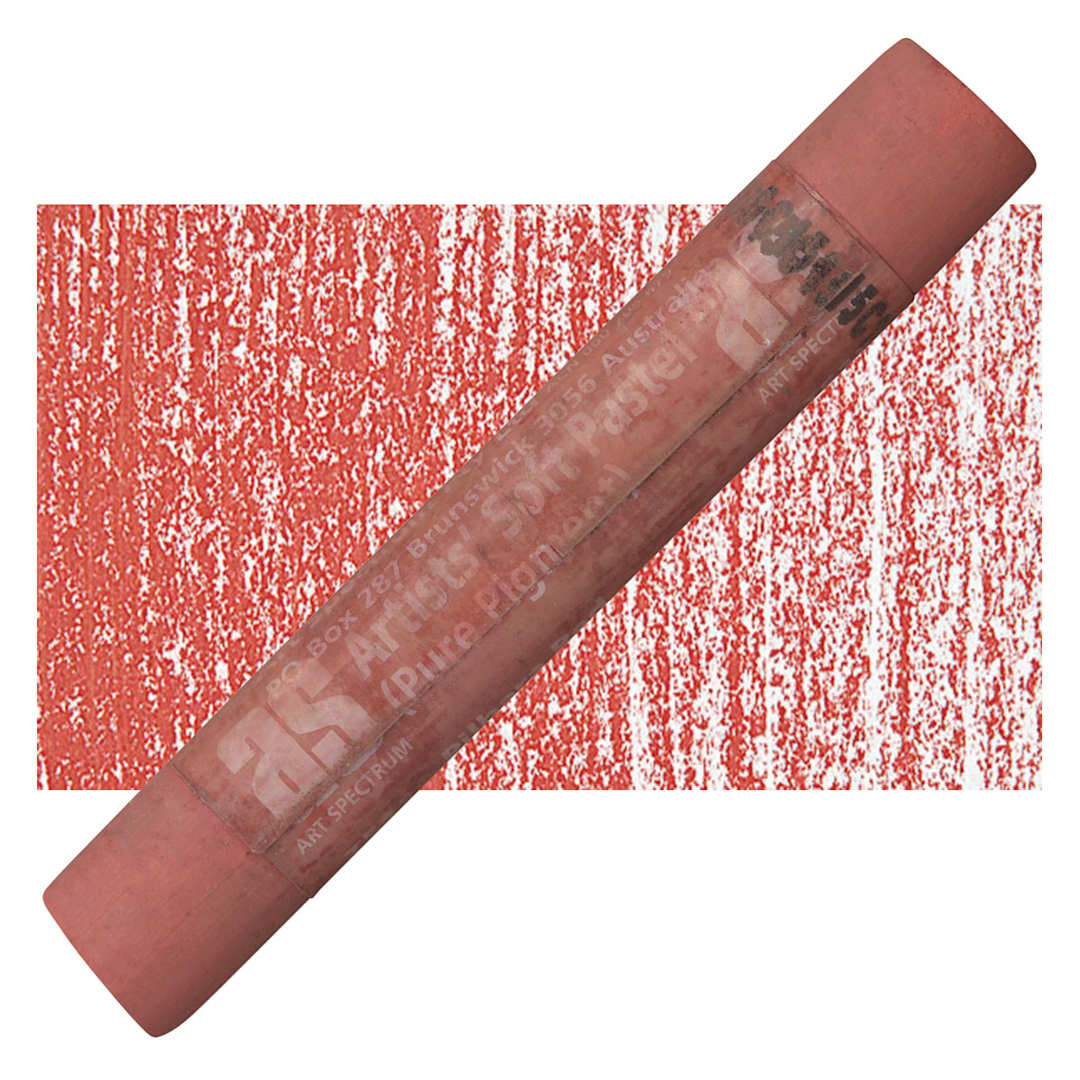 Open in modal - Art Spectrum Artists' Soft Pastel - Pilbara Red 518T pastel and swatch