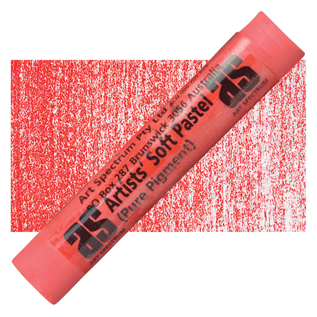 Open in modal - Art Spectrum Artists' Soft Pastel - Poppy Red 511P pastel and swatch