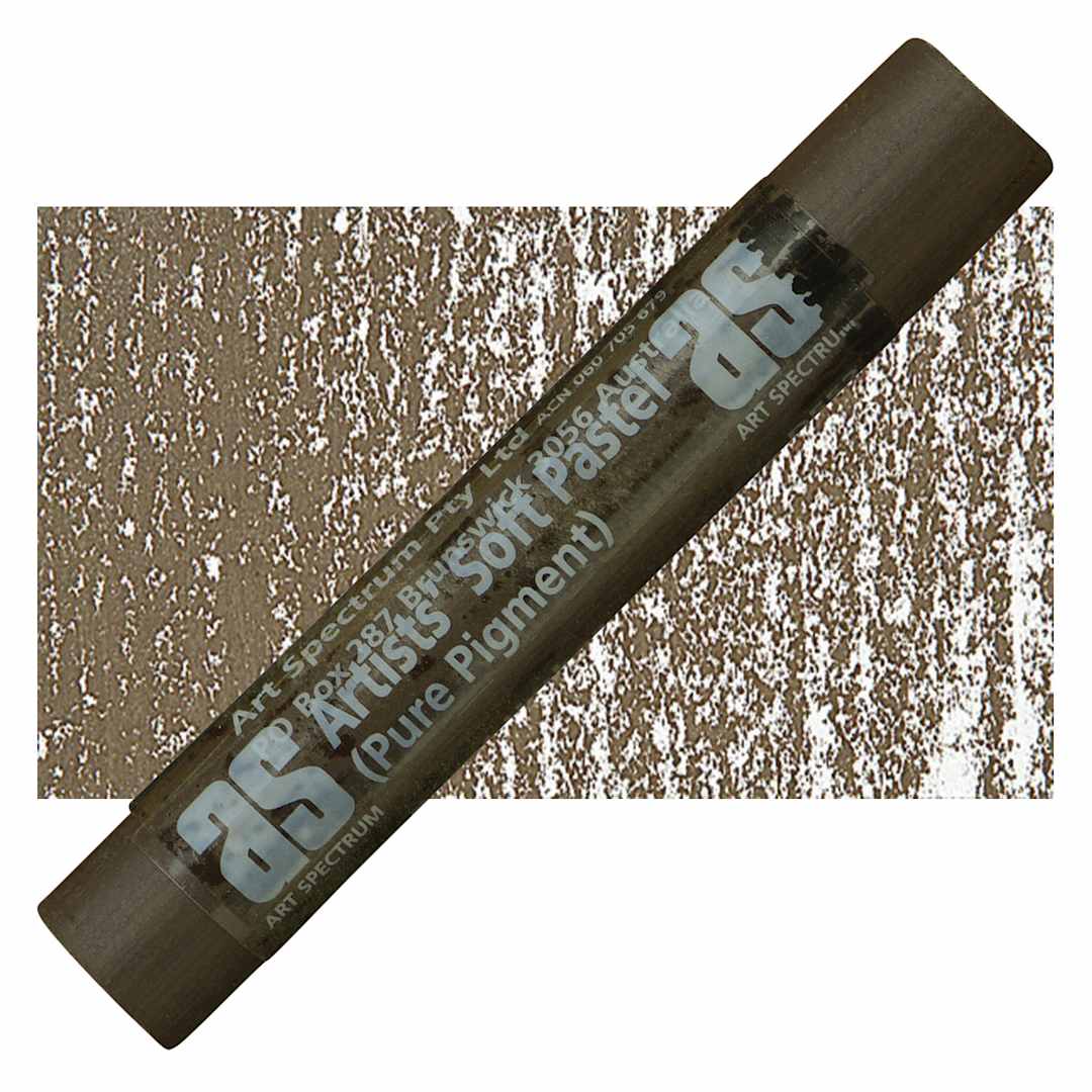 Open in modal - Art Spectrum Artists' Soft Pastel - Raw Umber 550N pastel and swatch