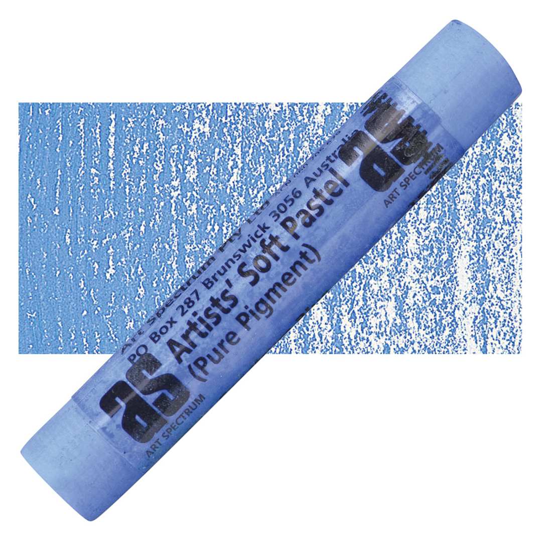 Open in modal - Art Spectrum Artists' Soft Pastel - Spectrum Blue 524T pastel and swatch