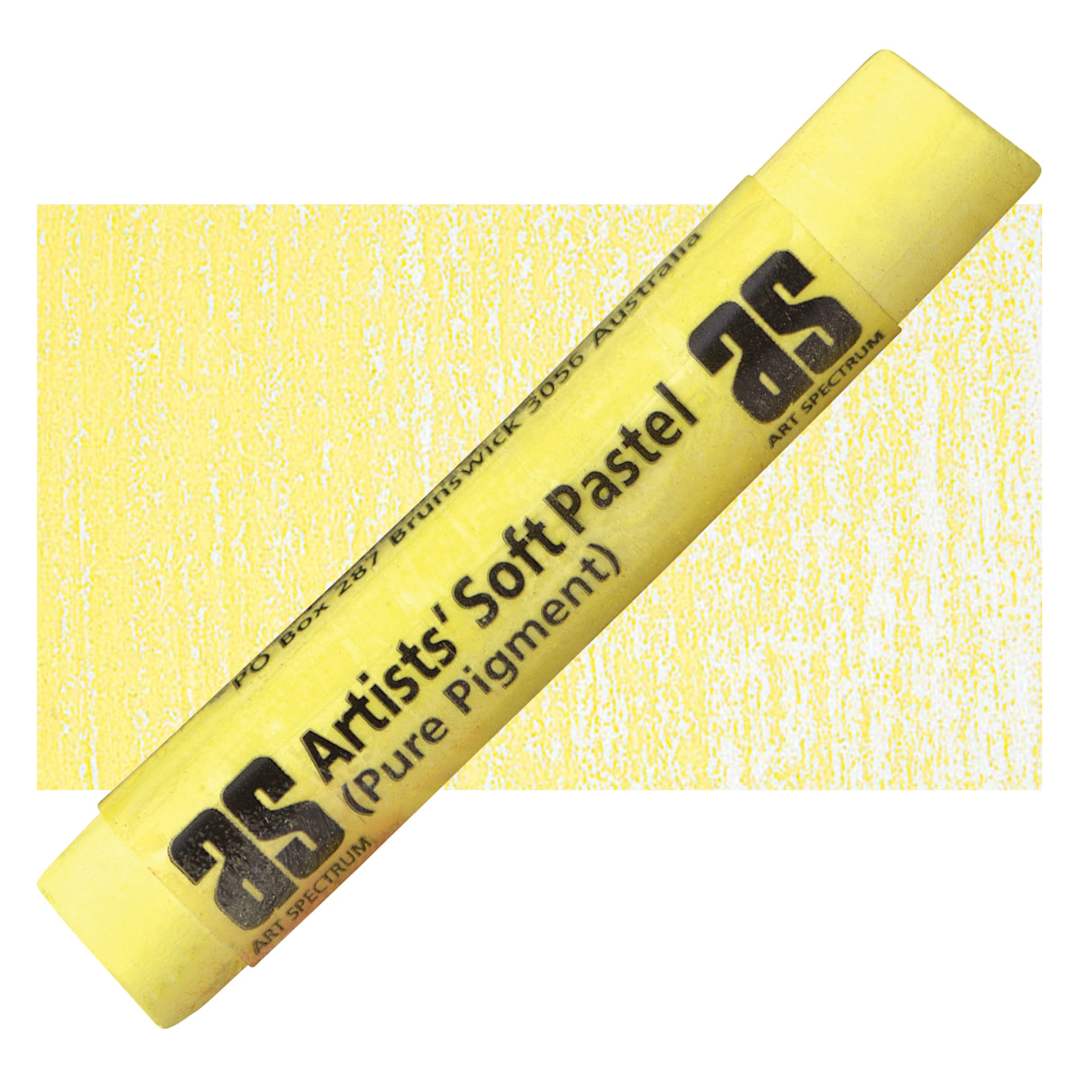 Open in modal - Art Spectrum Artists' Soft Pastel - Spectrum Yellow 504T pastel and swatch