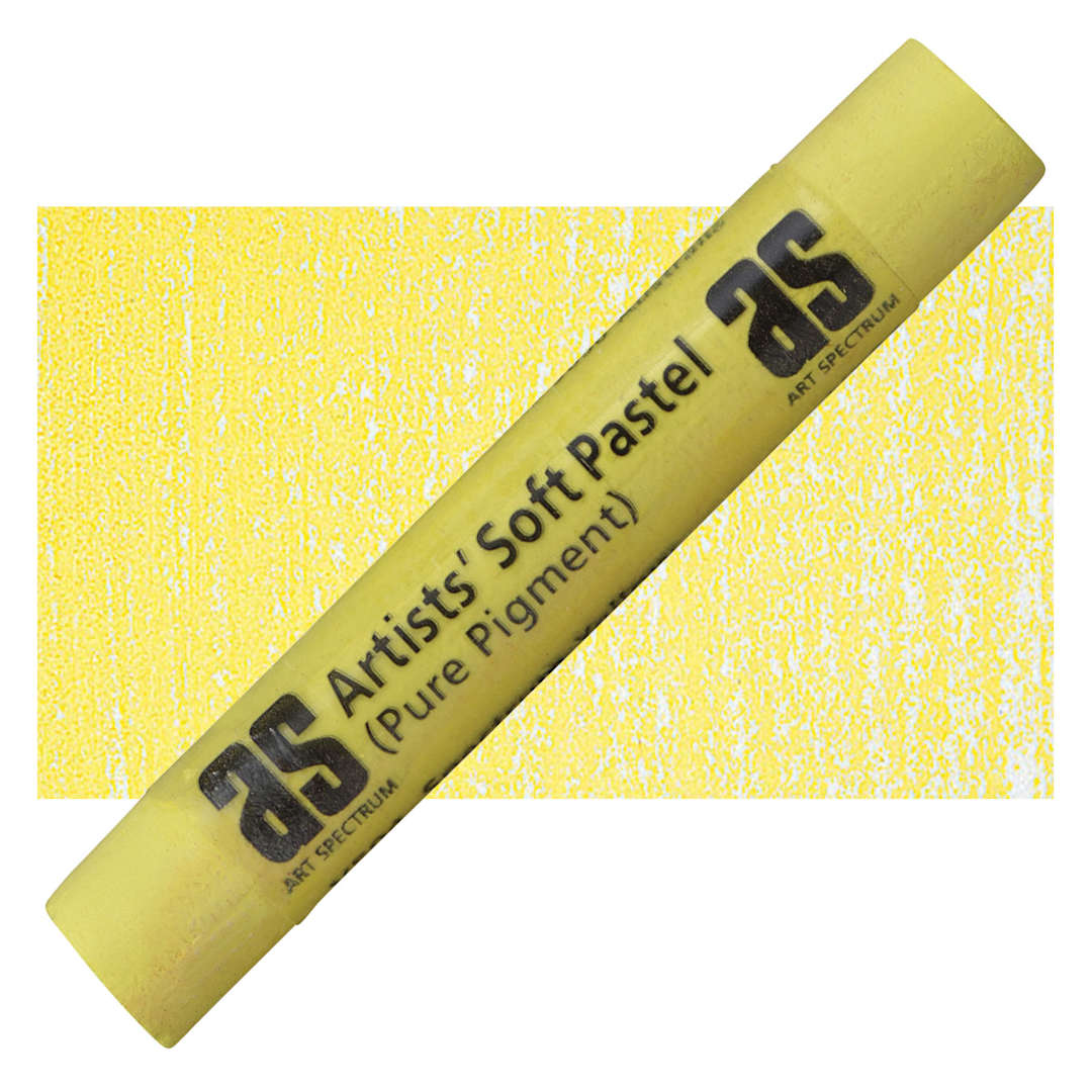 Open in modal - Art Spectrum Artists' Soft Pastel - Spectrum Yellow 504V pastel and swatch