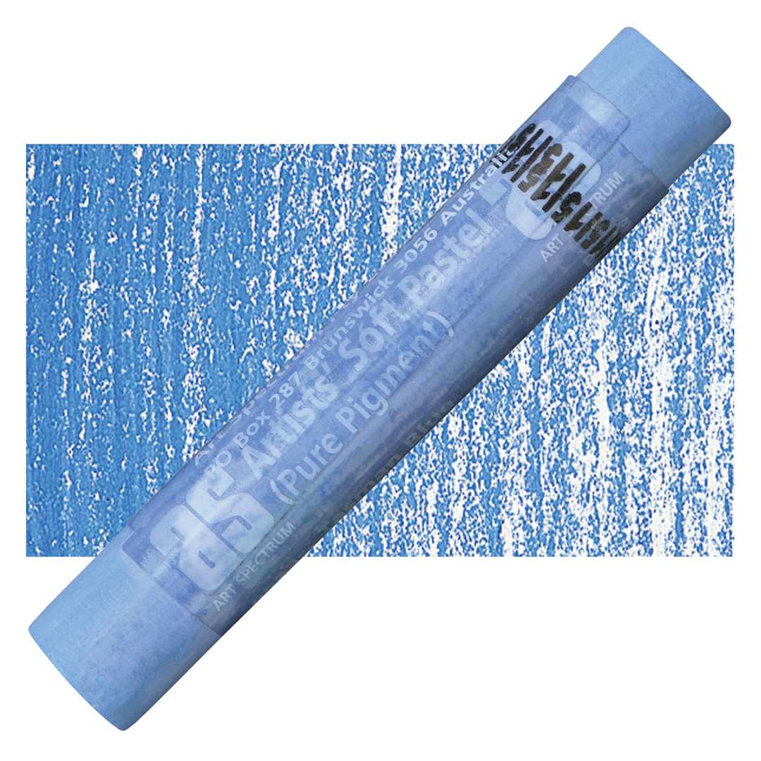 Open in modal - Art Spectrum Artists' Soft Pastel - Tasman Blue 523P pastel and swatch