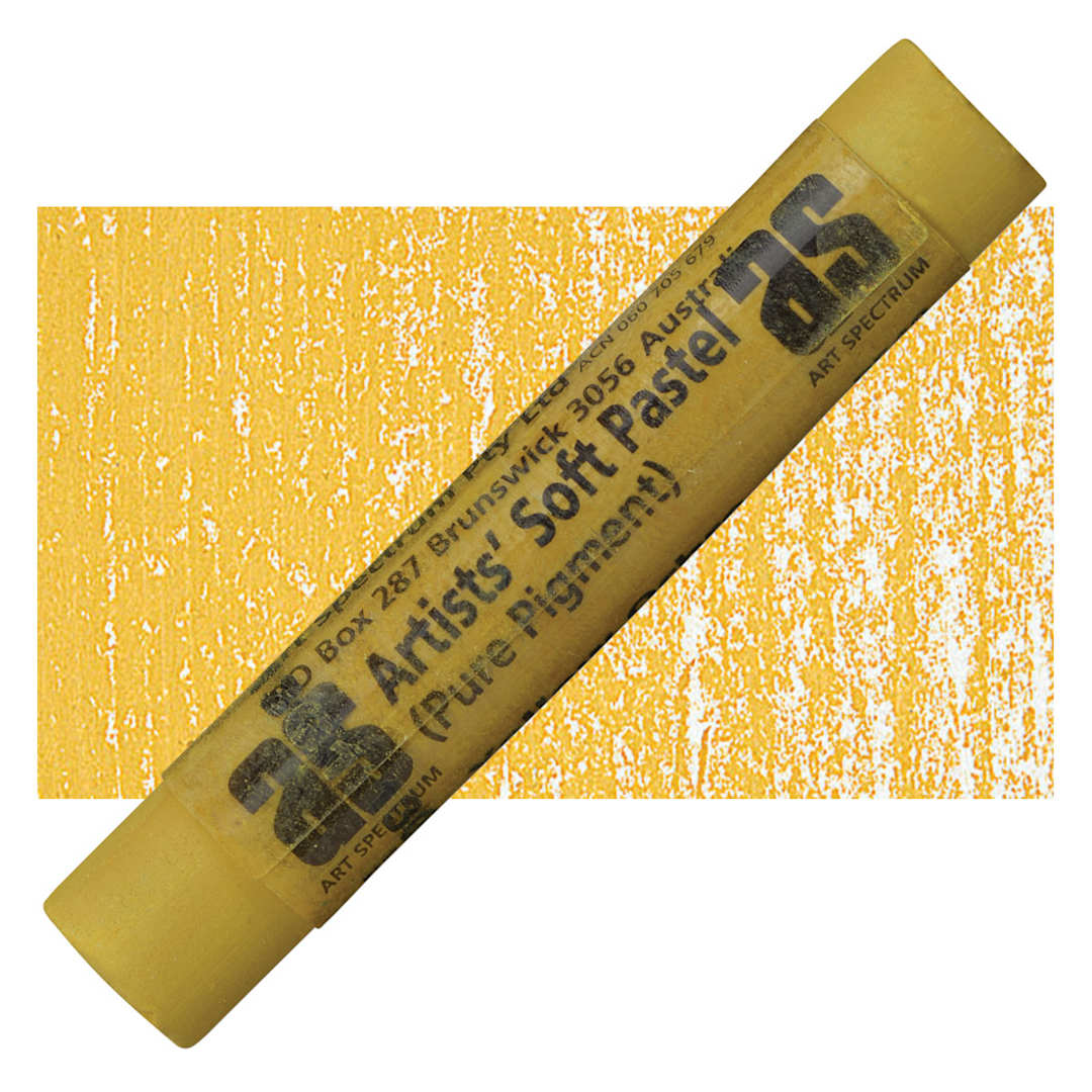 Open in modal - Art Spectrum Artists' Soft Pastel - Yellow Ochre 540P pastel and swatch