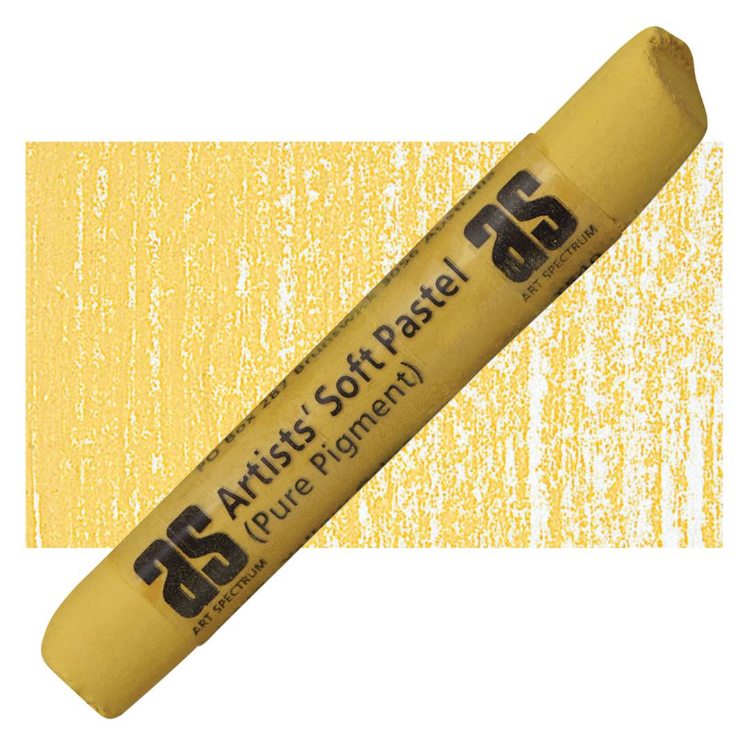 Open in modal - Art Spectrum Artists' Soft Pastel - Yellow Ochre 540T pastel and swatch