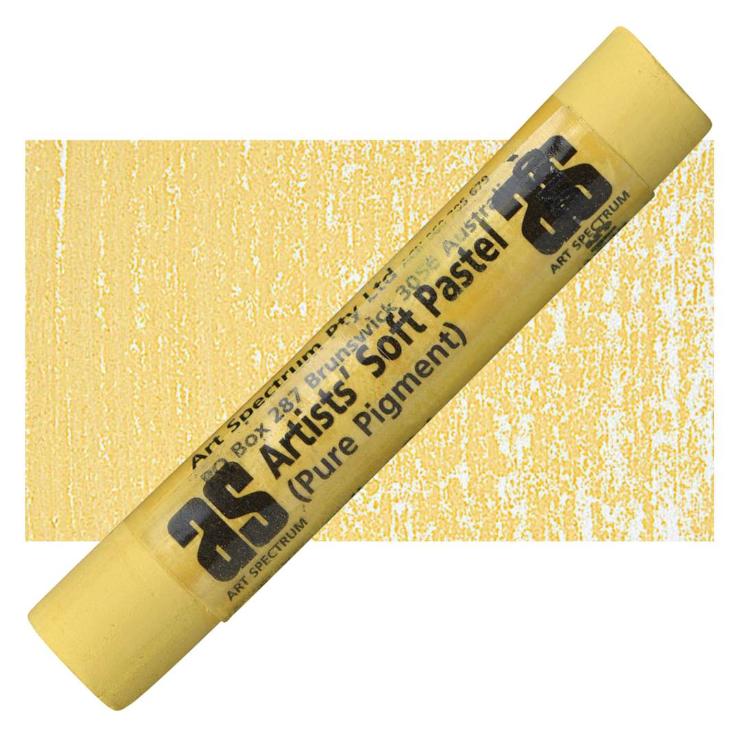Open in modal - Art Spectrum Artists' Soft Pastel - Yellow Ochre 540V pastel and swatch