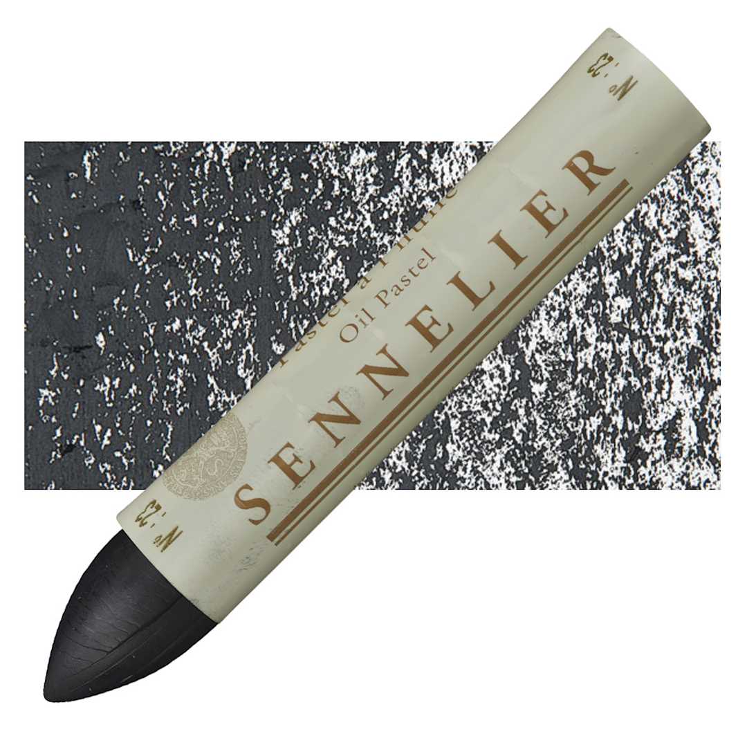 Open in modal - Sennelier Oil Pastel Grand - Black oil pastel and swatch