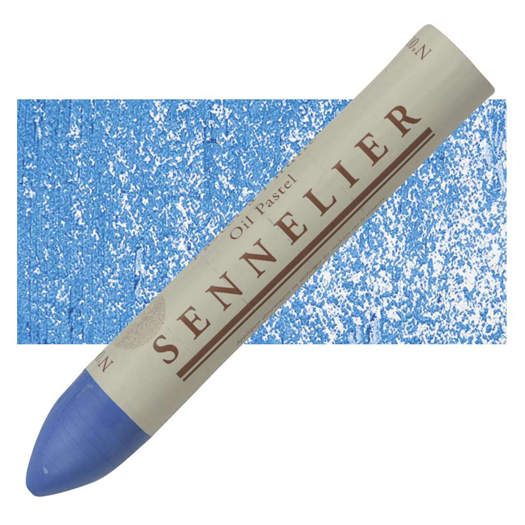 Open in modal - Sennelier Oil Pastel Grand - Cerulean Blue oil pastel and swatch
