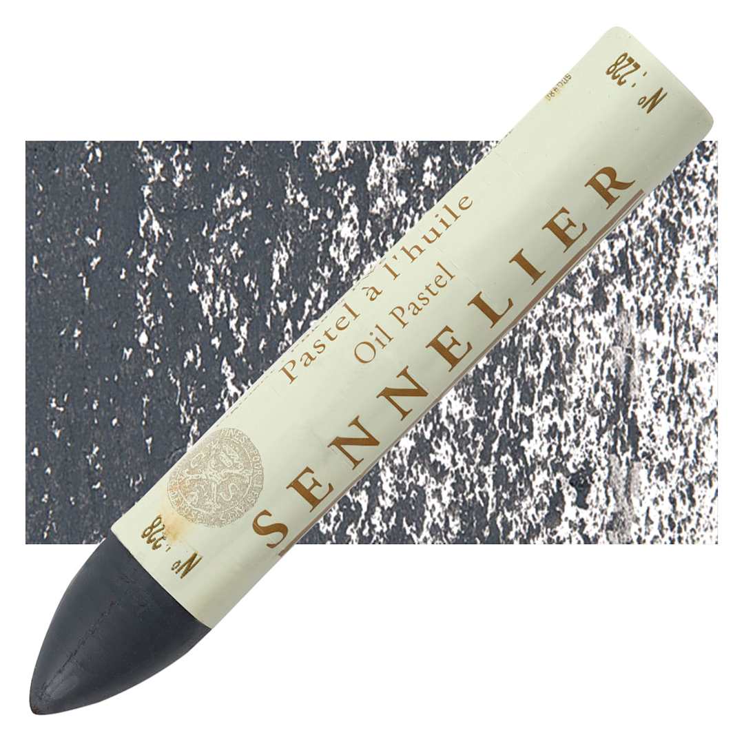 Open in modal - Sennelier Oil Pastel Grand - Charcoal oil pastel and swatch