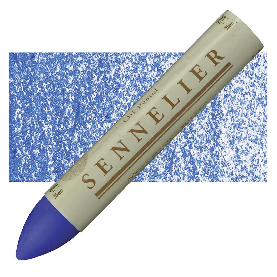 Open in modal - Sennelier Oil Pastel Grand - Delft Blue oil pastel and swatch