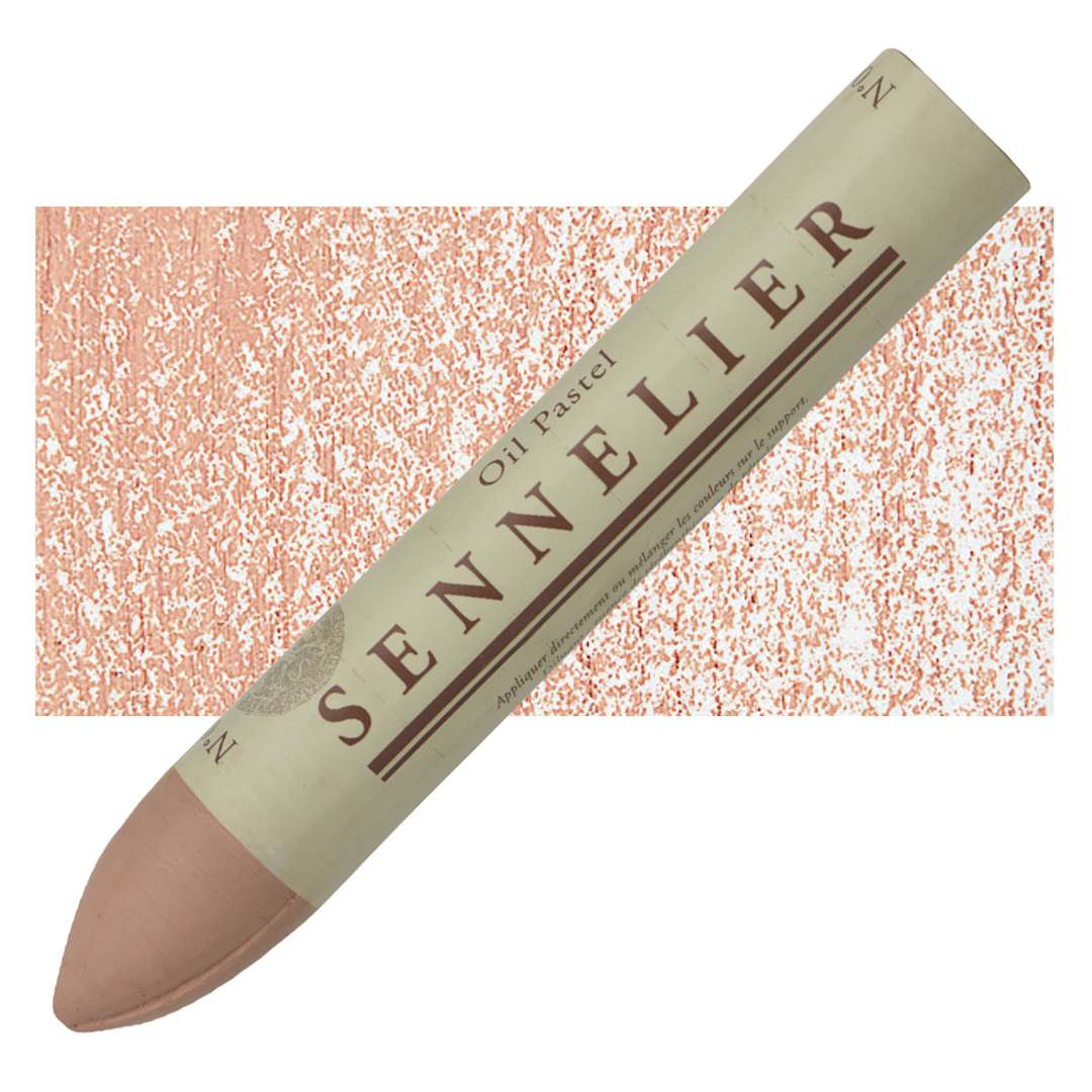 Open in modal - Sennelier Oil Pastel Grand - Rose Ochre Deep oil pastel and swatch