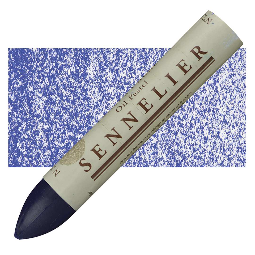 Open in modal - Sennelier Oil Pastel Grand - French Ultramarine Blue oil pastel and swatch