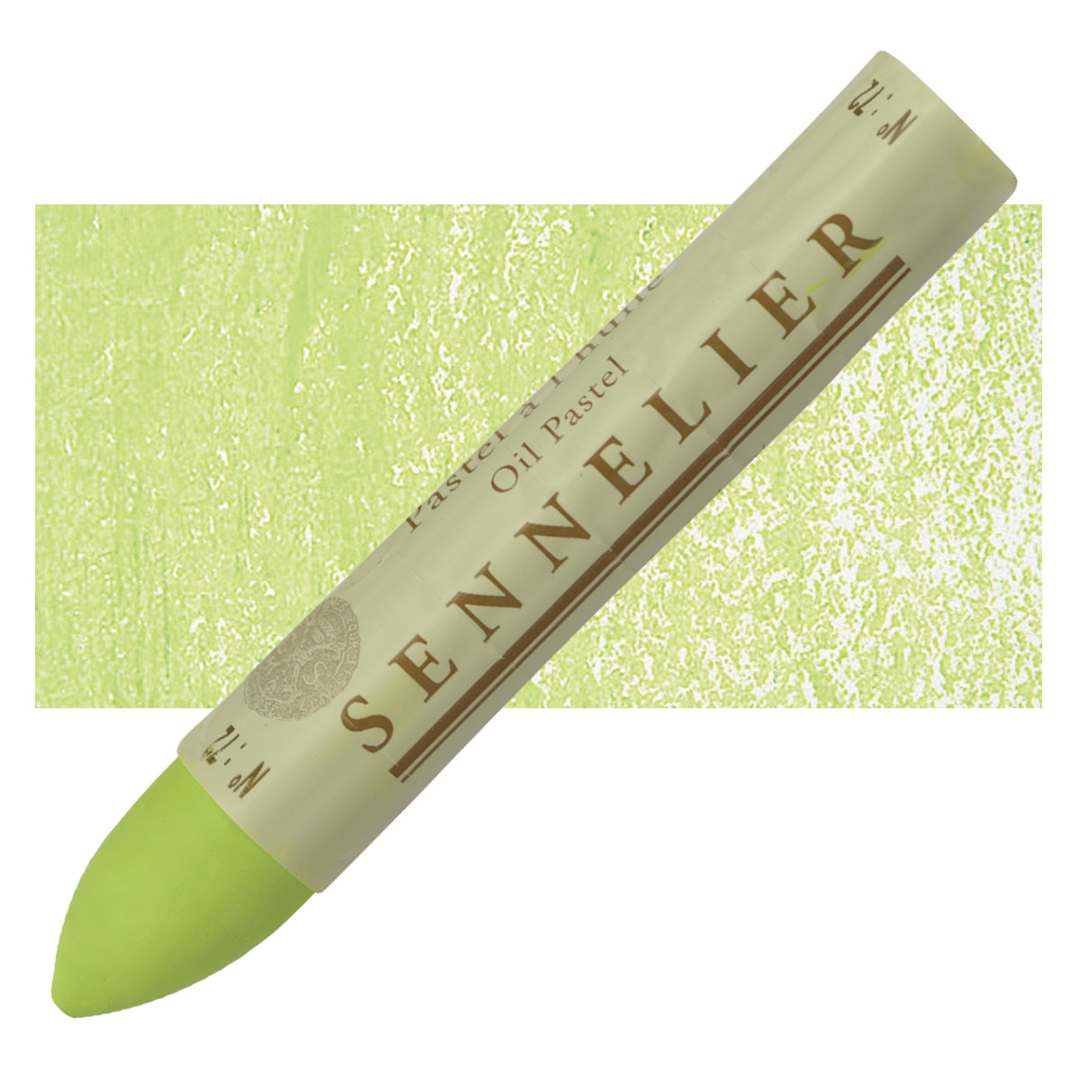 Open in modal - Sennelier Oil Pastel Grand - Green Yellow Light oil pastel and swatch