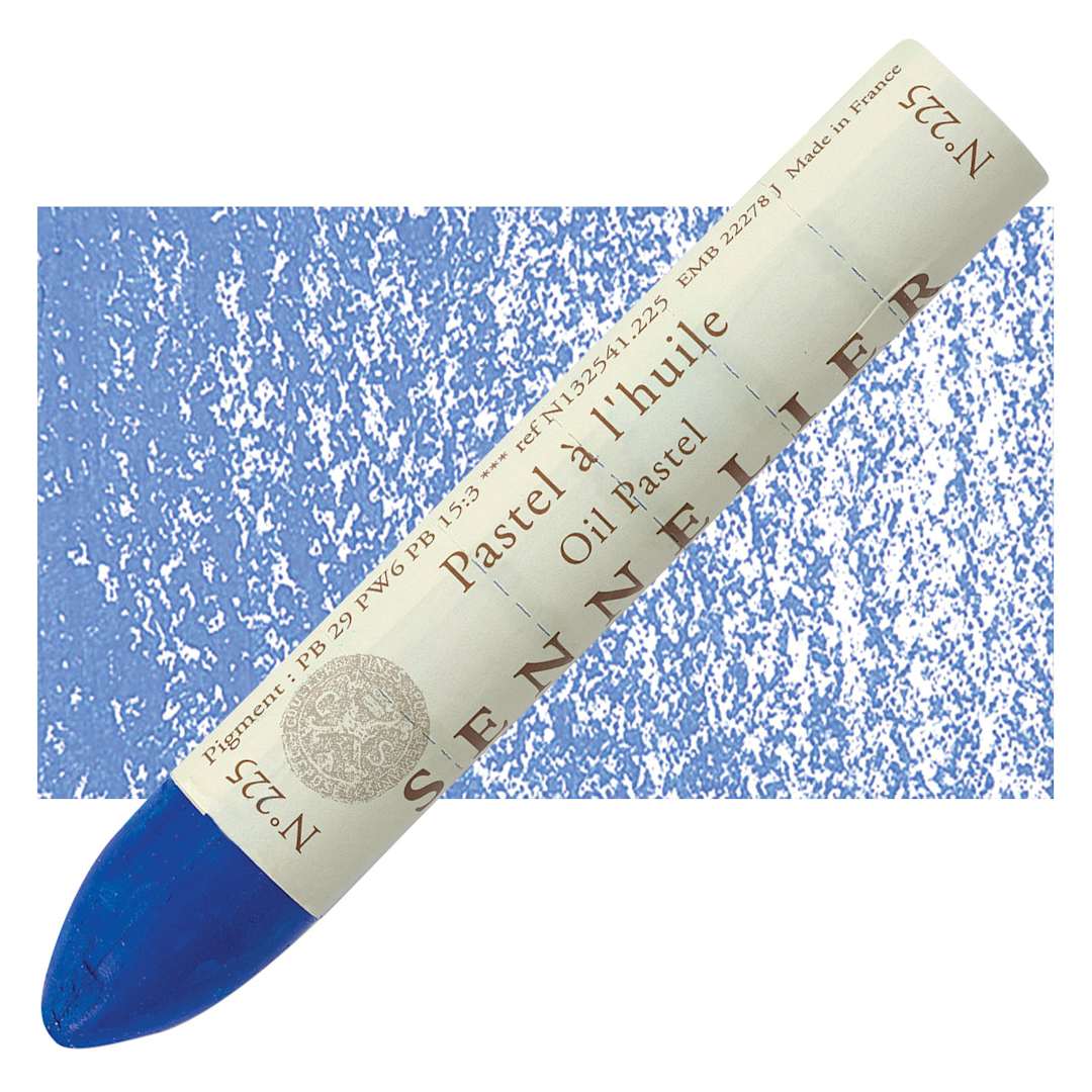 Open in modal - Sennelier Oil Pastel Grand - Indian Blue oil pastel and swatch