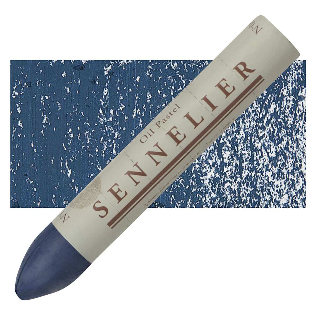 Open in modal - Sennelier Oil Pastel Grand - Indigo Light oil pastel and swatch