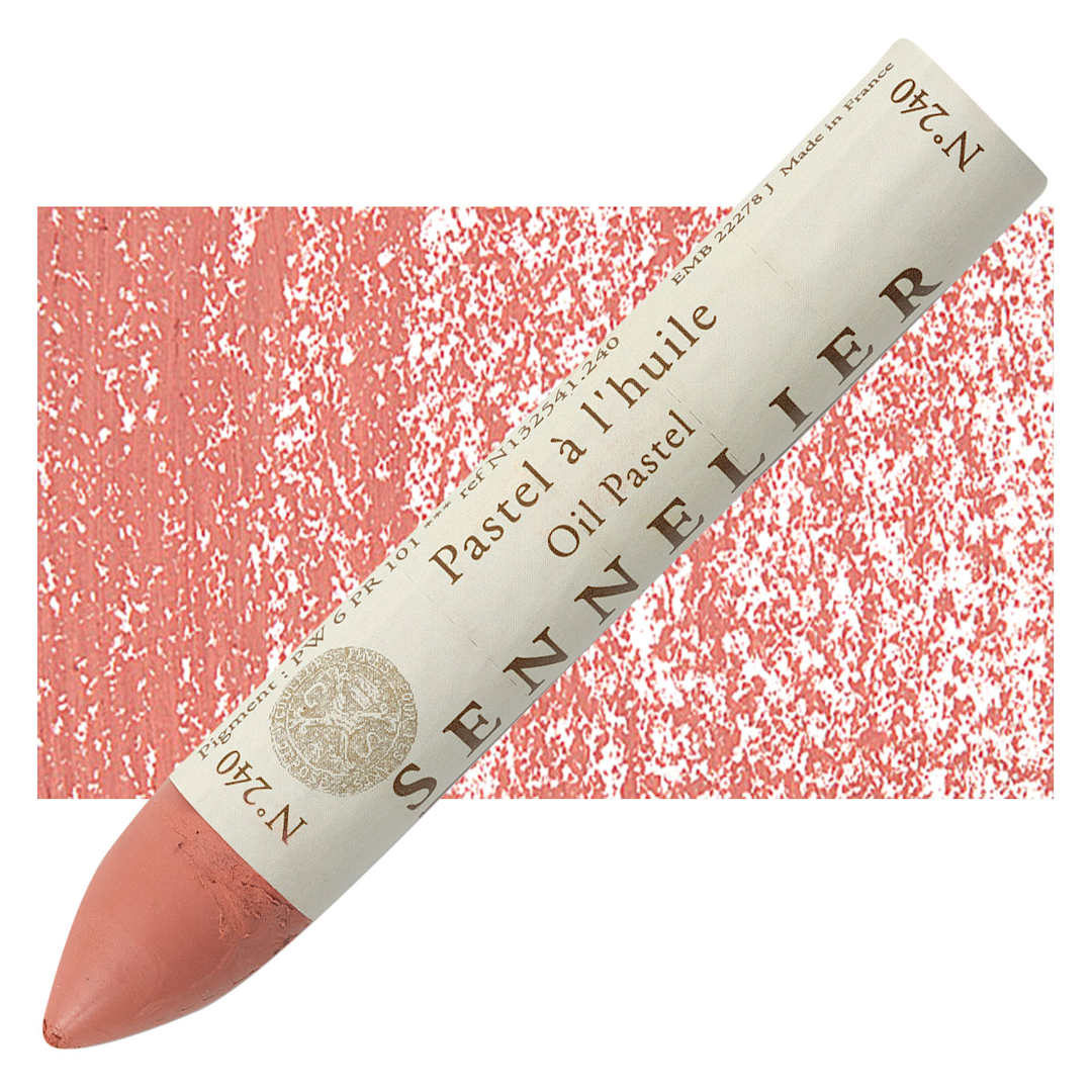 Open in modal - Sennelier Oil Pastel Grand - Light English Red oil pastel and swatch