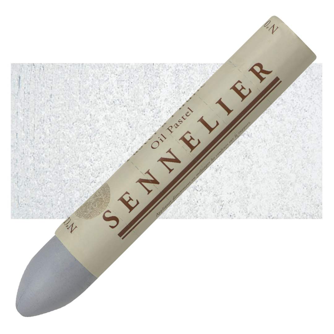 Open in modal - Sennelier Oil Pastel Grand - Light Gray oil pastel and swatch