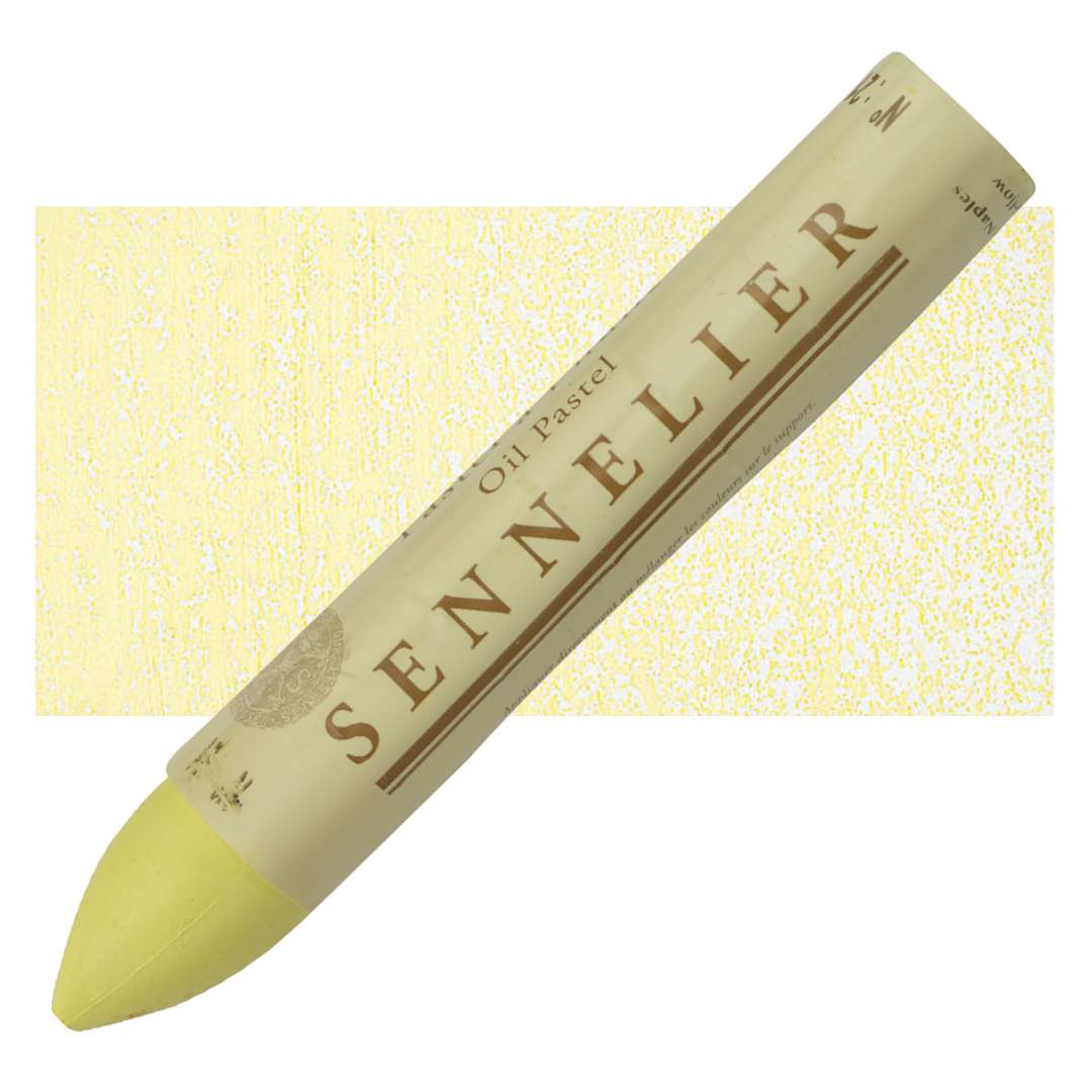 Open in modal - Sennelier Oil Pastel Grand - Naples Yellow oil pastel and swatch