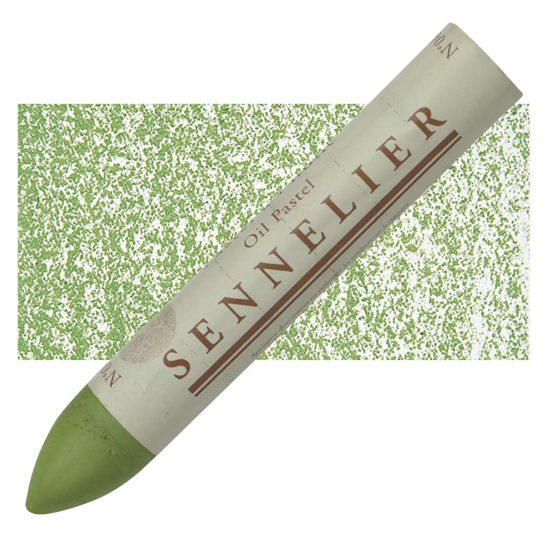 Open in modal - Sennelier Oil Pastel Grand - Olive Green oil pastel and swatch