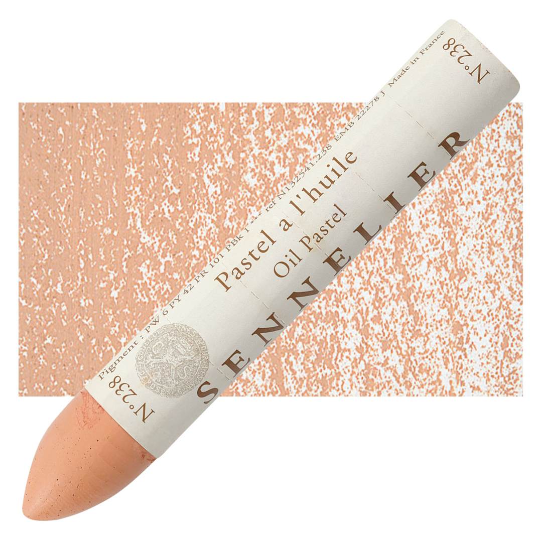Open in modal - Sennelier Oil Pastel Grand - Orange Ochre oil pastel and swatch