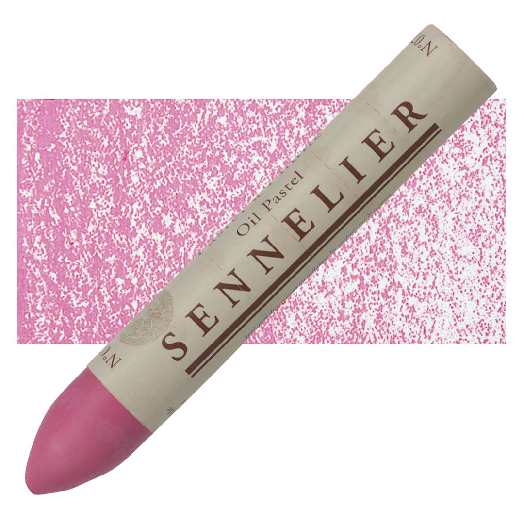Open in modal - Sennelier Oil Pastel Grand - Pale Pink Madder Lake oil pastel and swatch