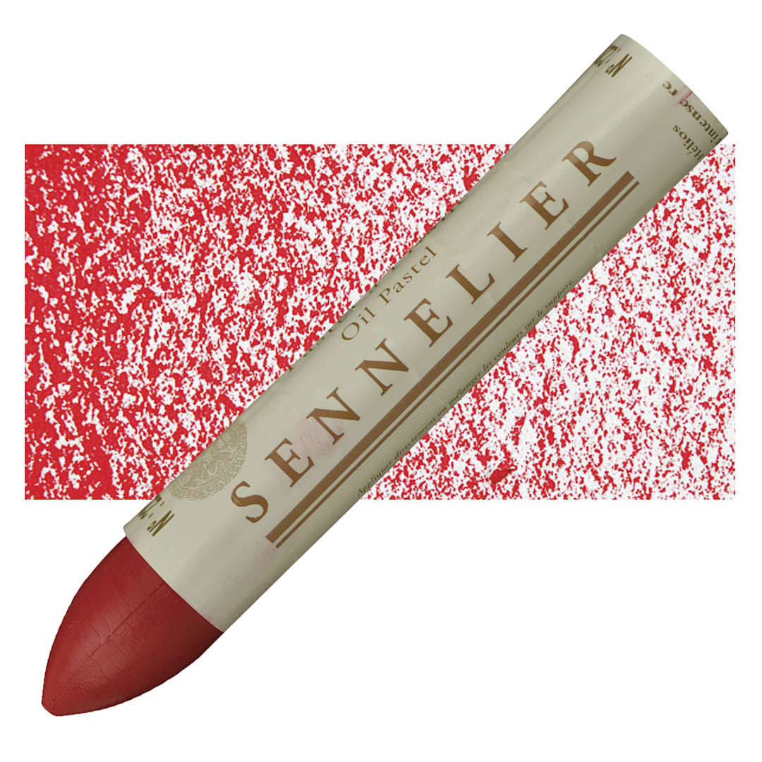 Open in modal - Sennelier Oil Pastel Grand - Permanent Intense Red oil pastel and swatch