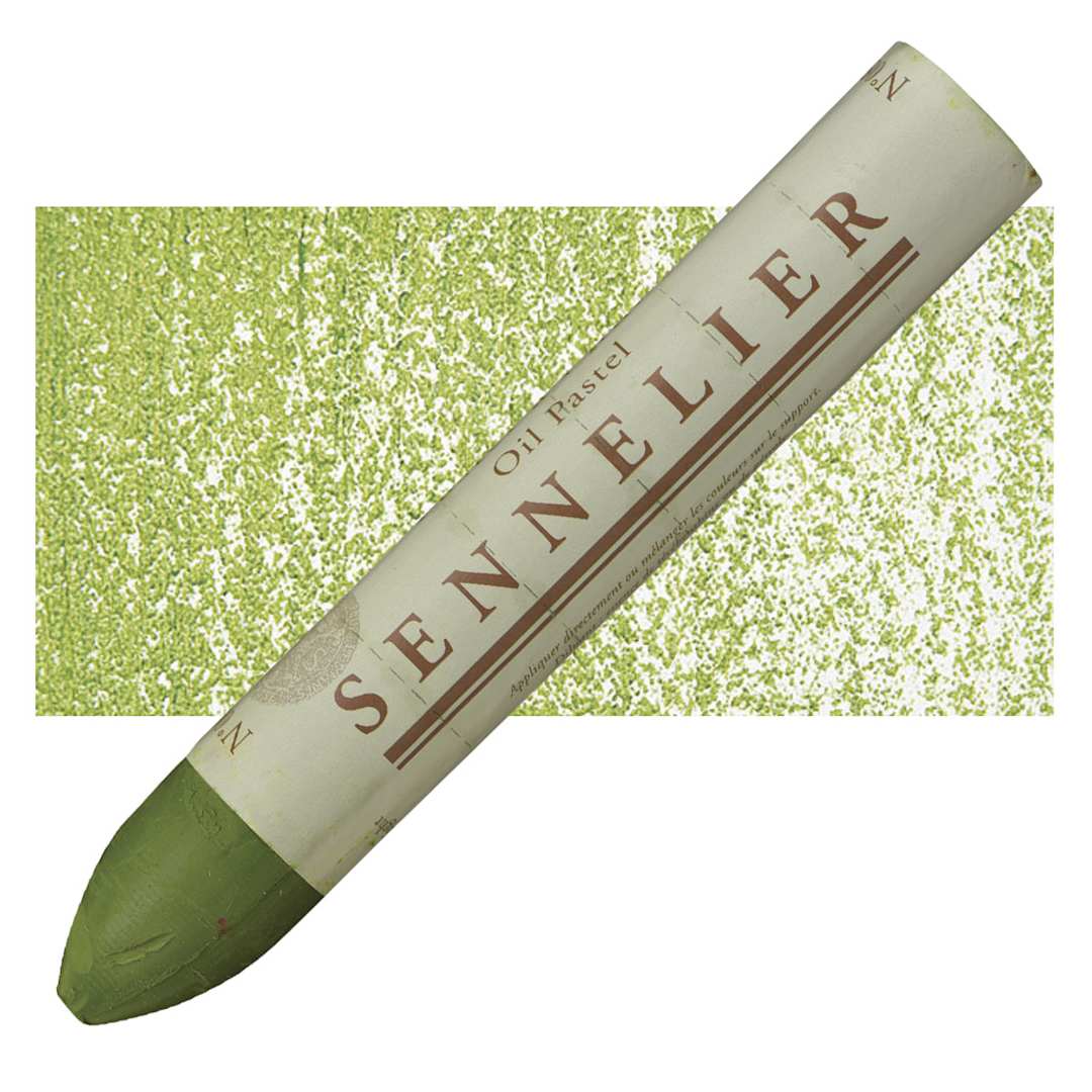 Open in modal - Sennelier Oil Pastel Grand - Phthalo Green Light oil pastel and swatch