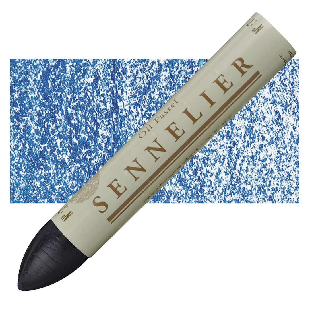 Open in modal - Sennelier Oil Pastel Grand - Prussian Blue oil pastel and swatch